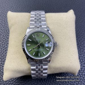 DateJust 31mm Ladies Green Dial Jubilee Bracelet WF A2671