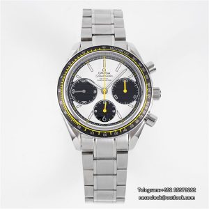 Speedmaster 40mm Racing Master White/Black Dial SS Bracelet HRF A7750