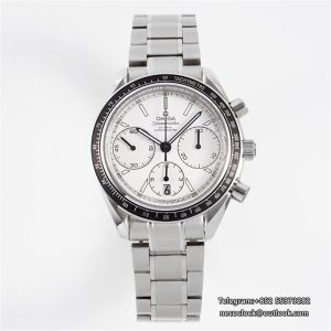 Speedmaster 40mm Racing Master White Dial SS Bracelet HRF A7750