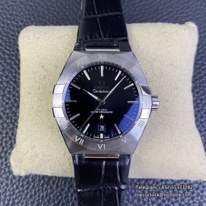 Constellation 41mm Black Dial Black Rubber Strap VSF A8900