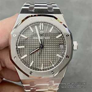 AP Royal Oak 41mm 15500 Grey Dial SS Bracelet ZF A4302 Free Sprung