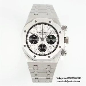 AP Royal Oak 41mm 26331 White/Black Dial SS Bracelet IPF A7750