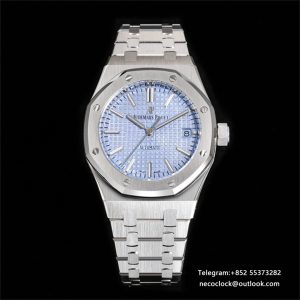 AP Royal Oak 37mm 15451 Ice Blue Dial SS Bracelet BF A3120