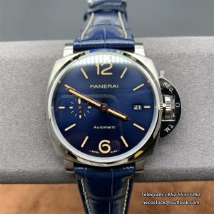 PAM927 42mm Luminor Due Blue Dial Blue Leather Strap VSF P9000