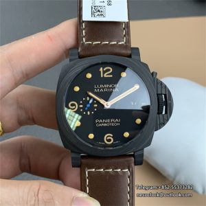 PAM661 44mm Luminor Titanium Black Dial Brown Leather Strap VSF P9010