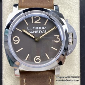 PAM663 47mm Luminor Grey Dial Brown Leather Strap HWF P3000