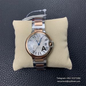 Ballon Bleu De Cartier 36mm RG/SS White Dial RG/SS Bracelet AF A2824