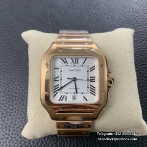 Santos Large 40mm RG White Dial RG Bracelet BVF A9015