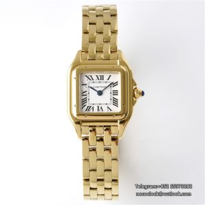 PANTHERE 22mm Ladies YG White Dial YG Bracelet BVF Swiss Quartz