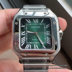 Santos Medium 35mm Green Dial SS Bracelet BVF A9015