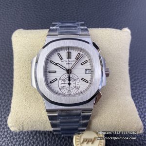 Nautilus 5980 40.5mm White Dial SS Bracelet PPF A28-520