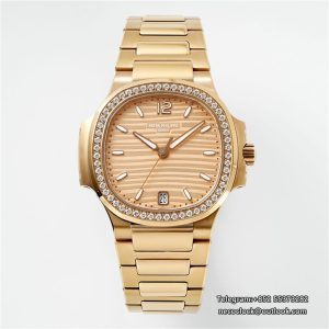 Nautilus 7118 35.2mm Ladies Diamond Bezel RG RG Dial RG Bracelet PPF A324SC