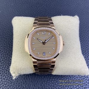 Nautilus 7118 35.2mm Ladies Diamond Bezel RG RG Dial RG Bracelet 3KF A324SC