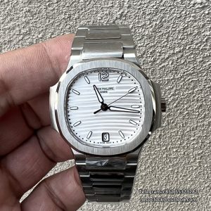 Nautilus 7118 35.2mm Ladies White Dial SS Bracelet 3KF A324SC
