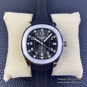Aquanaut 5167 40mm Black Dial Black Rubber Strap ZF A324SC