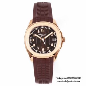 Aquanaut 5167 40mm RG Brown Dial Brown Rubber Strap ZF A324SC