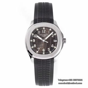 Aquanaut 5165 38mm Black Dial Black Rubber Strap ZF A324SC