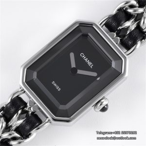 Premiere 26.1 x 20mm Black Dial SS Bracelet BVF Swiss Quartz