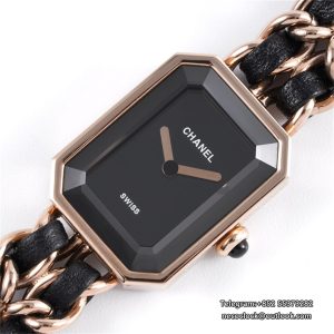 Premiere 26.1 x 20mm RG Black Dial RG/SS Bracelet BVF Swiss Quartz