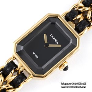 Premiere 26.1 x 20mm YG Black Dial YG/SS Bracelet BVF Swiss Quartz