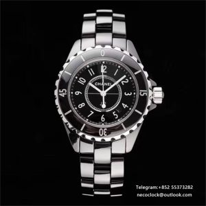 J12 33mm Ceramic Black Dial Ceramic Bracelet XF Swiss Quartz