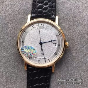 Classique5177-12 38mm YG White Dial Black Leather Strap MKSF MY9015