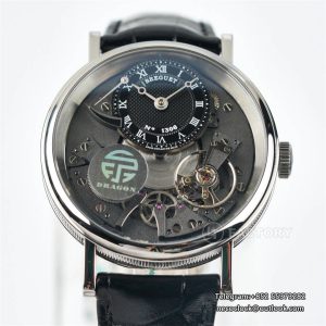 Tradition 40mm Grey Dial Black Leather Strap LTF Manual