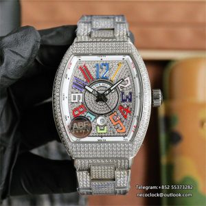 Vanguard V45 44mm Diamond Bezel All Diamond Dial Rainbow Marker Diamond Bracelet ABF A2824