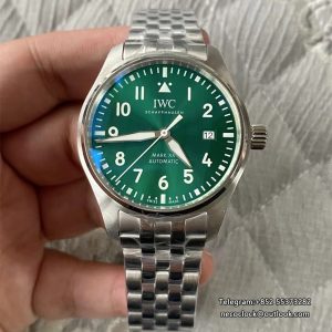 IWC Pilot Mark XX 40mm IW328206 Green Dial SS Bracelet V7F A2892