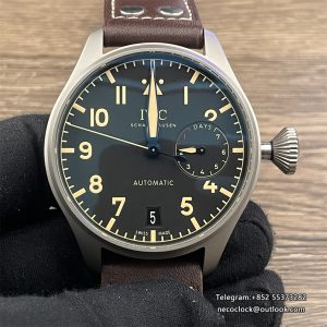 IWC Big Pilot 46mm IW501004 Titanium Black Dial Brown Leather Strap ZF A51111