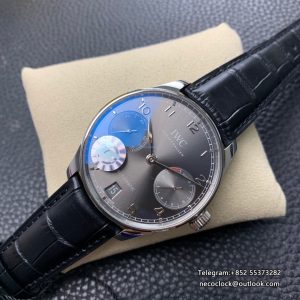 IWC Portugieser 42mm IW500703 Grey Dial Black Leather Strap ZF A51011