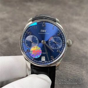 IWC Portugieser 42mm IW500710 Blue Dial Black Leather Strap ZF A51011