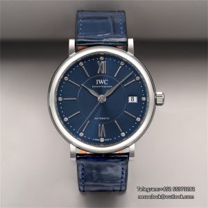 IWC Portofino 37mm Ladies Blue Dial Leather Strap V7F A2892