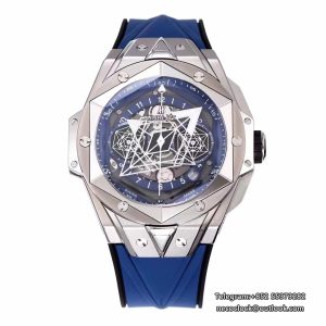 Big Bang Sang Bleu II Chrono 45mm Blue Dial Blue Rubber Strap BBF A1240