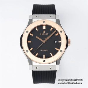 Classic Fusion 42mm RG Black Dial Black Rubber Strap JJ+F A1110