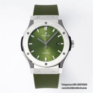 Classic Fusion 42mm Green Dial Green Rubber Strap JJ+F A1110