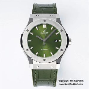 Classic Fusion 42mm Green Dial Green Leather Strap JJ+F A1110