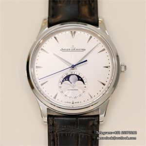 Master Ultra Thin Moon 39mm White Dial Black Leather Strap GF A925