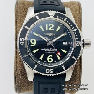 Breitling 42mm SUPEROCEAN Black Dial Black Rubber Strap TF A2824