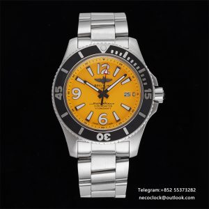 Breitling 42mm SUPEROCEAN Yellow Dial SS Bracelet TF A2824