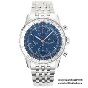 Breitling Chrono 43mm NAVITIMER B01 Blue Dial SS Bracelet BLSF A7750