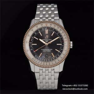 Breitling 41mm NAVITIMER RG Grey Dial SS Bracelet V7F A2824