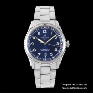 Breitling 41mm Navitimer 8 Blue Dial SS Bracelet TF A2824
