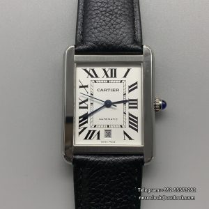 Tank Solo 41mm White Dial on Togo Leather AF MY9015
