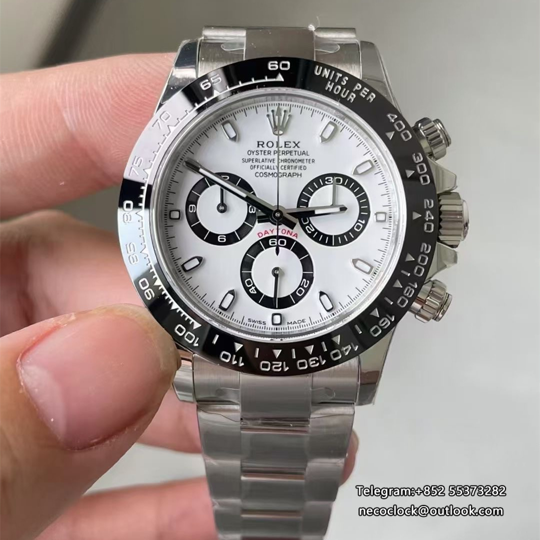 Daytona 116500 40mm SS/SS White Dial panda VSF DD4130 - NecoClock