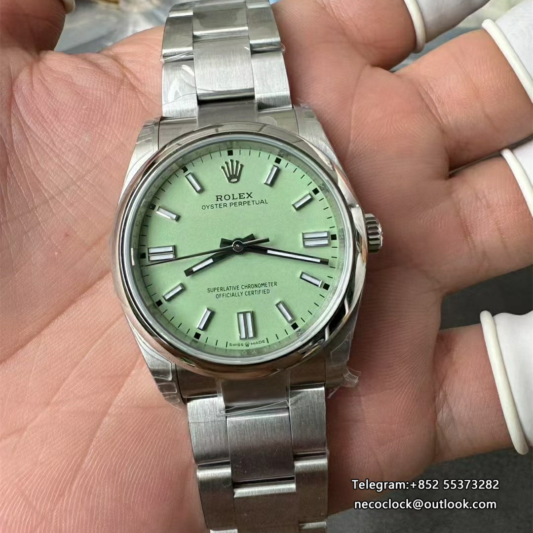 Oyster Perpetual 134300 41mm SS/SS Pistachio Dial VSF VS3230
