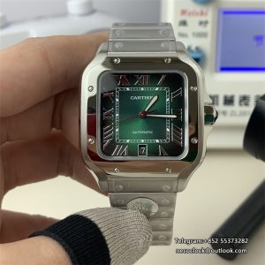 Santos De Cartier 40mm XL SS/SS Green Dial BVF A9015