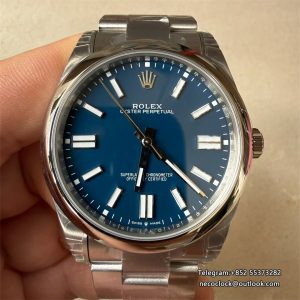 Oyster Perpetual 124300 41mm SS/SS Med Blue Dial VSF VS3230