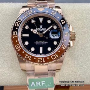 GMT Master II 126715 Rootbeer Oyster Bracelet RG/RG Black Dial ARF DD3285