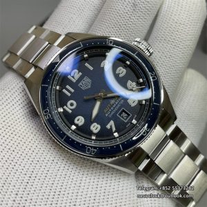 Autavia SS 42mm OF 1:1 Blue Dial Blue Ceramic Bezel on SS Bracelet SW200